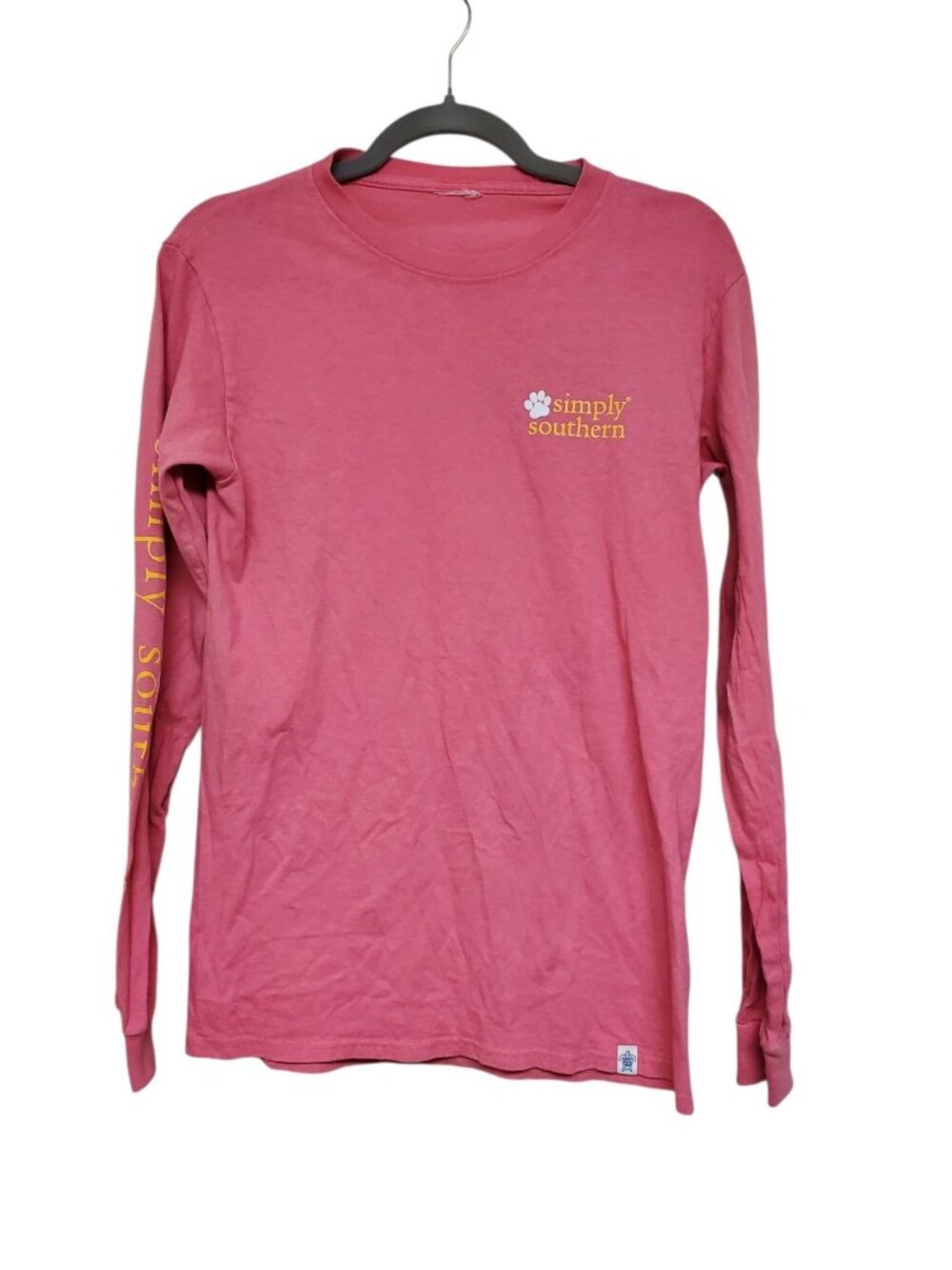 Simply Southern Nothing Pizza & Dog Kisses Can't Fix Long Sleeve Tee Size S